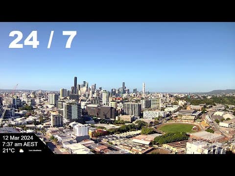 Brisbane City Skyline live poster